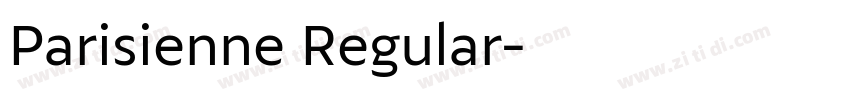 Parisienne Regular字体转换